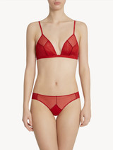 Reggiseno a triangolo in tulle stretch rosso_1