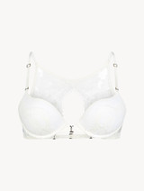 Reggiseno push-up bianco in pizzo Leavers francese_0