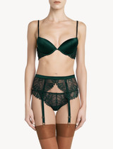 Reggicalze in pizzo Leavers verde_1