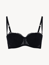 Reggiseno a fascia in pizzo nero_0