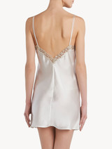 Slipdress in seta off-white con macramè oro_2