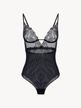 Body con ferretto in tulle nero_0