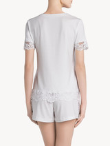 Pigiama corto in modal stretch bianco_2