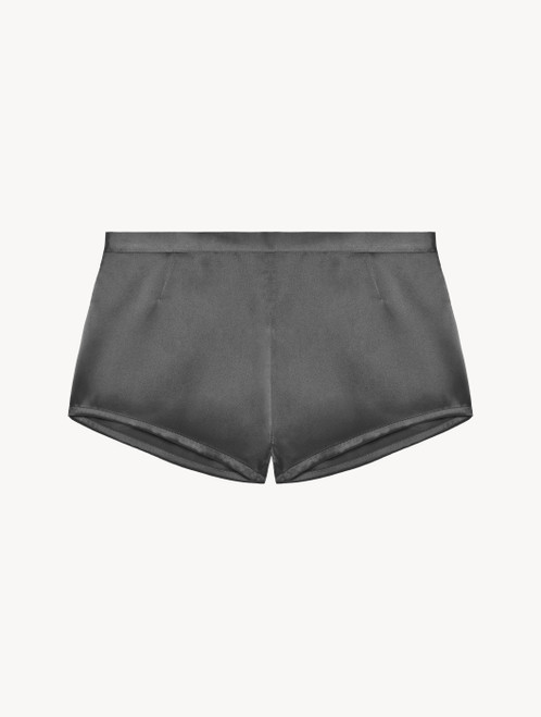Short da pigiama in seta argento_4