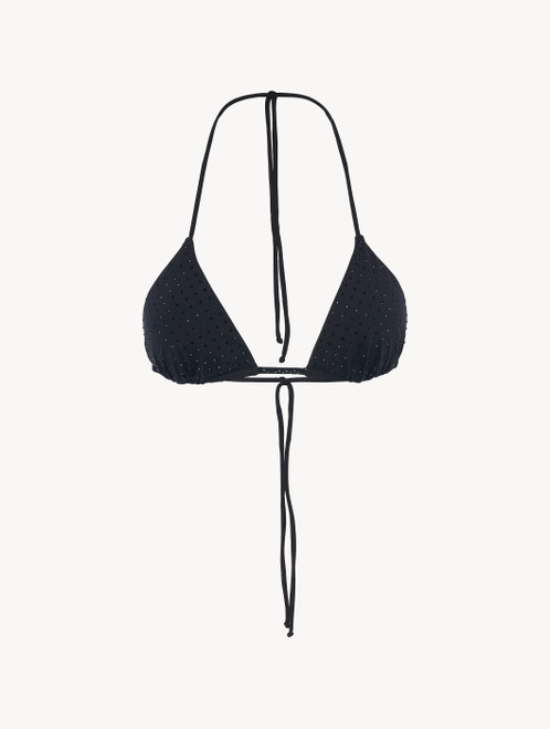 Reggiseno mare a triangolo nero con particolari diamante_1