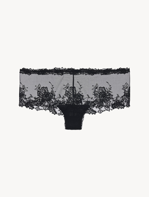 Shorty in tulle ricamato nero_4