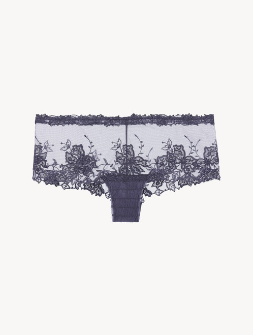 Shorty in tulle ricamato viola_2