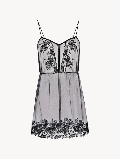 Slipdress in tulle ricamato nero_2
