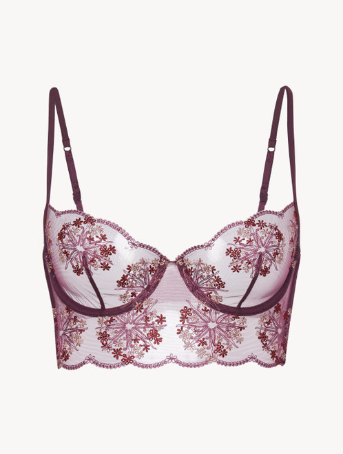 Reggiseno a balconcino in Lycra® riciclata bordeaux_0