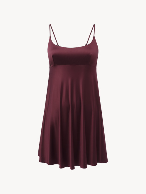 Babydoll in viscosa stretch bordeaux_2