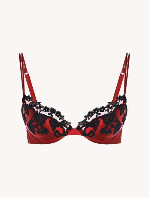 Reggiseno push-up rosso con ricamo a frastaglio_2