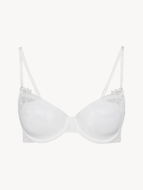 Reggiseno a balconcino in tulle stretch off-white_0