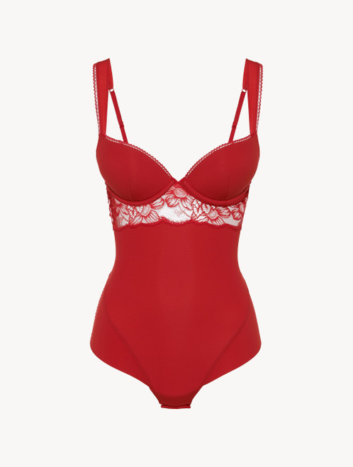 Body in Lycra® rosso granato con pizzo Leavers_4
