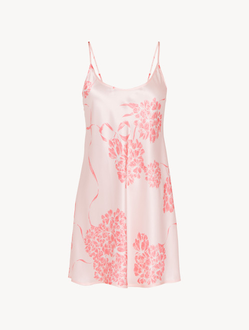 Sottoveste corta in seta con motivi floreali rosa tenue_3