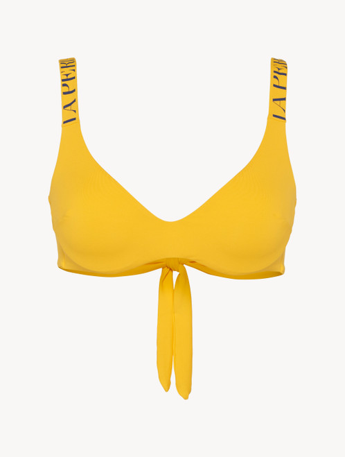 Reggiseno mare giallo con ferretto e logo_0