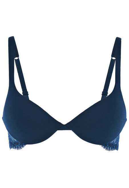 Reggiseno push-up in cotone blu_4