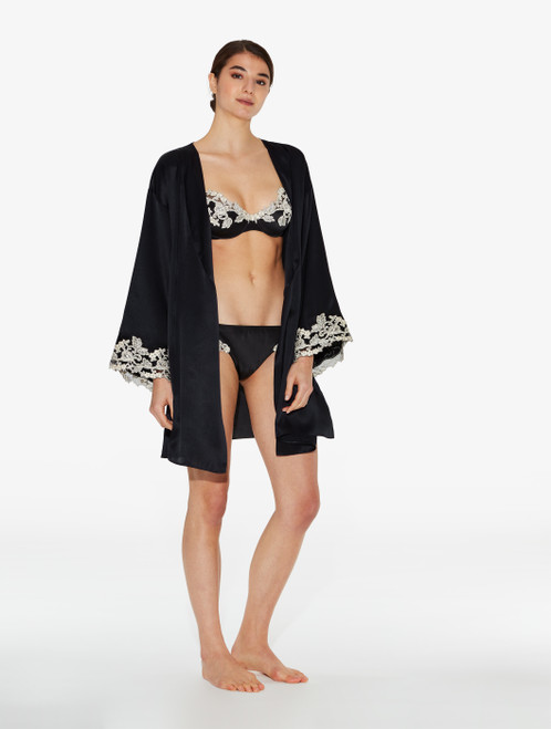 Set regalo 3 pezzi lingerie e vestaglia Maison color nero_1