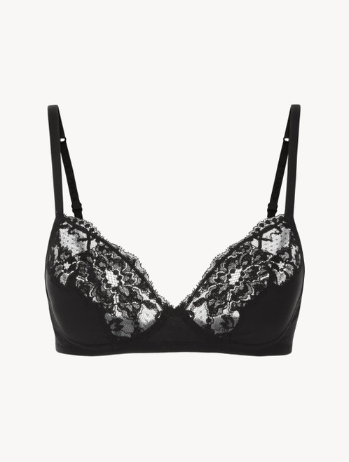 Reggiseno senza ferretto in cotone nero_2