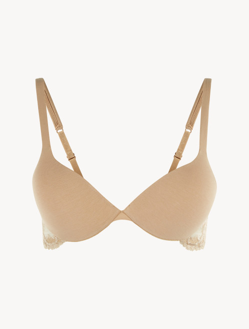 Reggiseno push-up in cotone nude_1