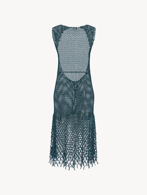 Abito midi in soutache verde turchese_2