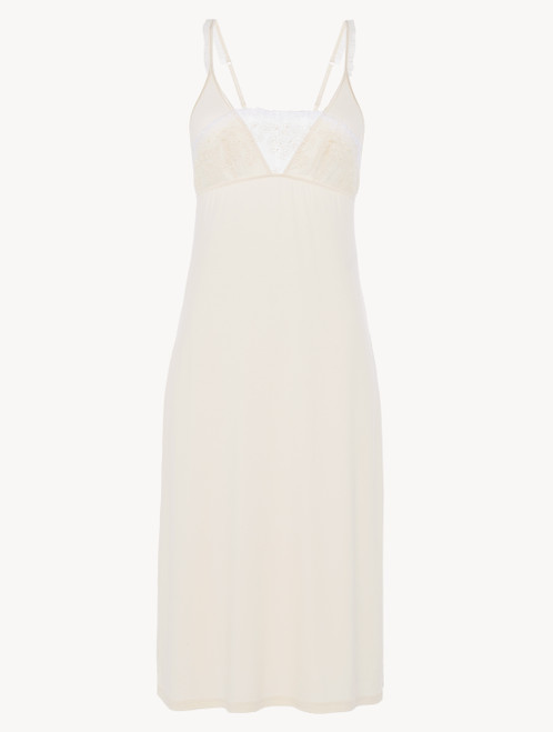 Camicia da notte in rayon off-white_0