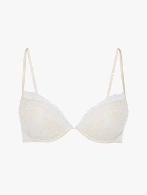 Reggiseno push-up in tulle ricamato off-white_1