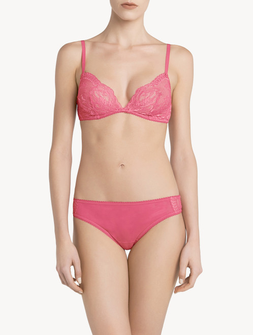 Reggiseno senza ferretto in pizzo rosa orchidea_0