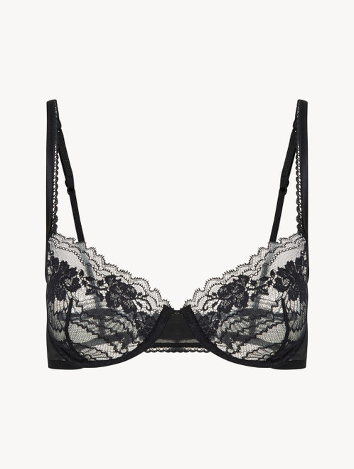 Reggiseno con ferretto in pizzo Leavers nero_0