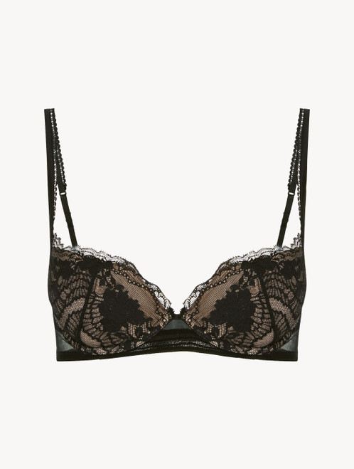 Reggiseno push-up nero con ferretto e pizzo Leavers_3