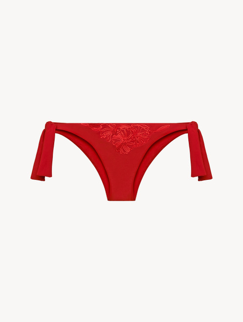 Slip mare con laccetti laterali rosso in nylon_2