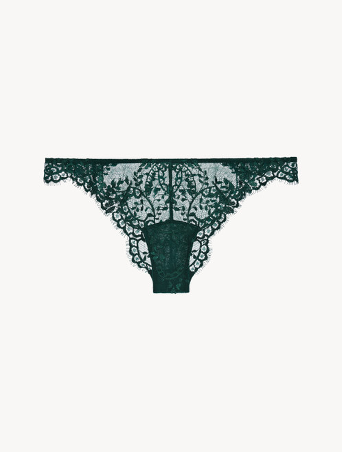 Slip brasiliano in pizzo Leavers verde_0
