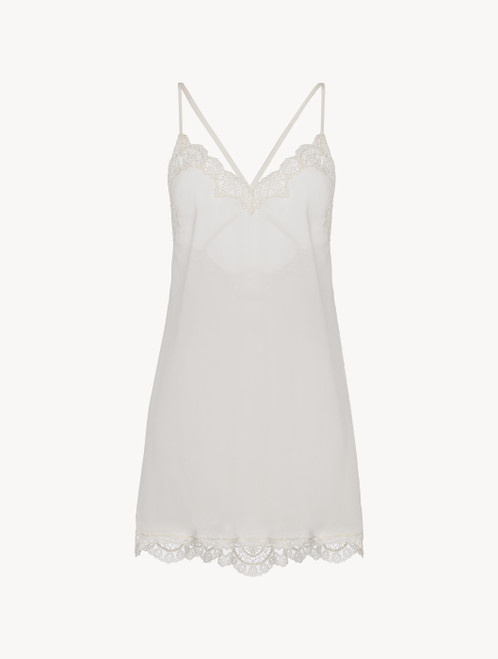 Slipdress in tulle e georgette di seta off-white_3