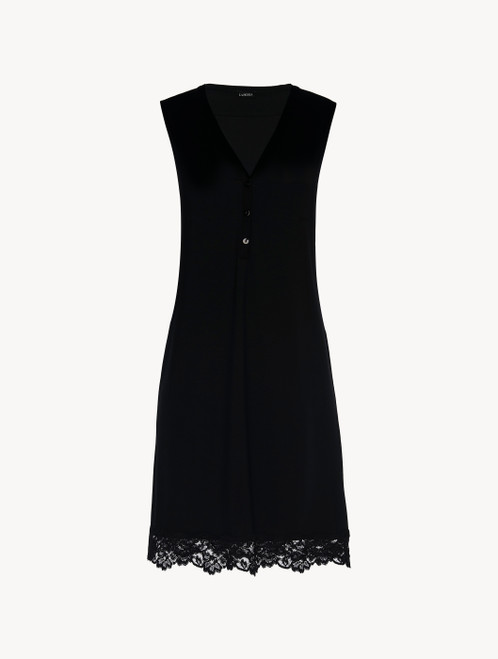 Camicia da notte corta in modal stretch nero_3