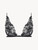 Reggiseno a triangolo in tulle ricamato floreale nero_0