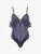 Body con ferretto in tulle ricamato viola con raso di seta_0