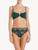 Reggiseno push-up in georgette di seta verde scuro con pizzo Leavers_1