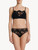 Brassière in georgette di seta nera con pizzo Leavers_1