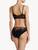 Brassière in georgette di seta nera con pizzo Leavers_2