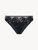 Slip medio in georgette di seta nera con pizzo Leavers_0