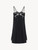 Slipdress in seta nera con pizzo Leavers_0