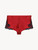 Shorty in seta rossa con ricamo a frastaglio_RF_0