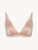 Reggiseno a triangolo in viscosa stretch beige e tulle_0