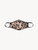Mascherina in cotone beige con tulle ricamato nero_0