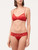 Reggiseno a triangolo senza ferretto in Lycra® rosso granato con pizzo Leavers_1