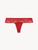 G-string in Lycra® rosso granato con pizzo Leavers_0