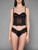 Corsetto con ferretto in pizzo jacquard italiano nero_1