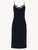 Slipdress in seta italiana nera con pizzo jacquard_0