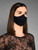 Mascherina in pizzo jacquard italiano nero e blu_1
