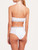 Brassière con scollo all’americana in cotone stretch bianco_5