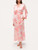 Vestaglia lunga in seta con motivi floreali rosa tenue_1